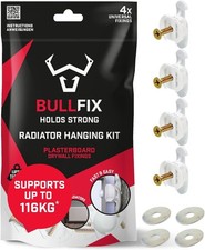 Bullfix Radiator Fixing Kit - 4 Heavy Duty Plasterboard Fixings VAT inc 116kg