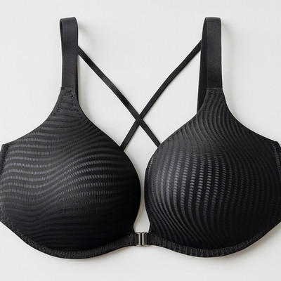 Triumph Harmony Spotlight WHUF Women's Underwired Push Up Bra Size 75E Black