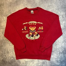 Vintage Gopher Sport Bear Collector Red Sweatshirt Made in USA Womens Large