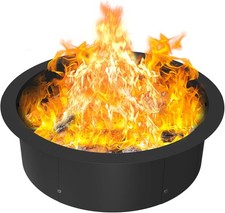 LIANTRAL Outdoor Fire Pit for Garden, 84 cm Portable Round Garden Fire Bowl Bra