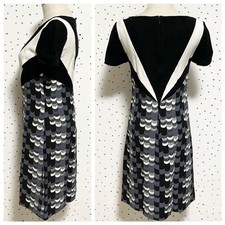 PRADA Authentic Scallop Pattern Bicolor Switching Short Sleeve One