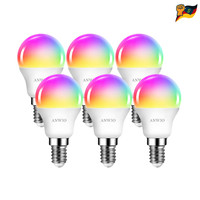 Anwio E14 Rgb Wifi Smart Birne 470LM Dimmbar Alexa Google Home