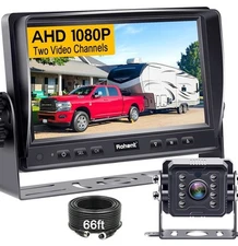 ROHENT 7” Wired RV Backup Camera System-With 170° Wide-Angle Lens-HD 1080P