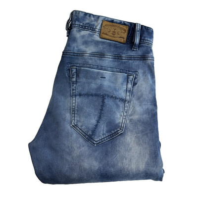 MOD Cornell Jeans Herren W33 L33 Blau Stretch Denim Slim Fit Skinny Zip Vintage
