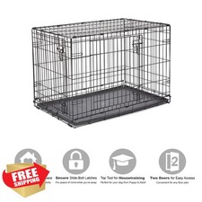 Midwest 36" Dog Crate, Double Door, Medium-Large Dogs 41-70lb