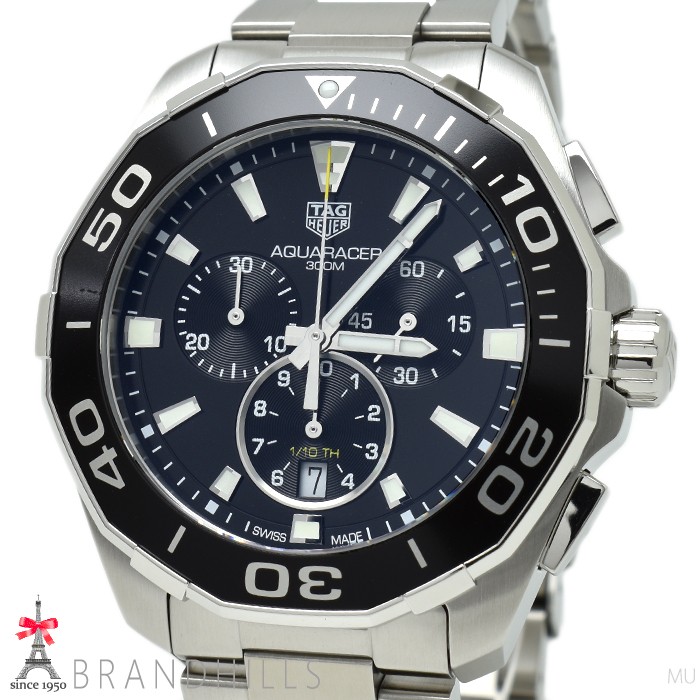 TAG Heuer Men's Aquaracer Quartz Chronograph Black Dial CAY111A Stainless Steel
