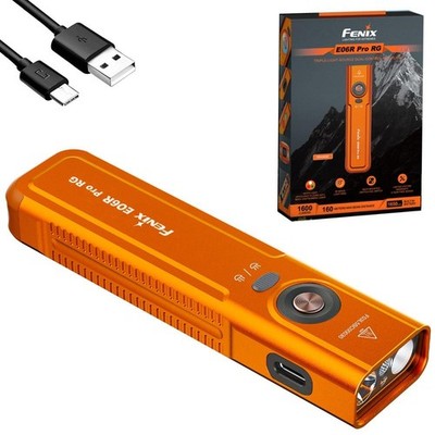 Fenix E06R Pro RG 1600 Lumen Flat Rechargeable LED Flashlight Green pointer mood