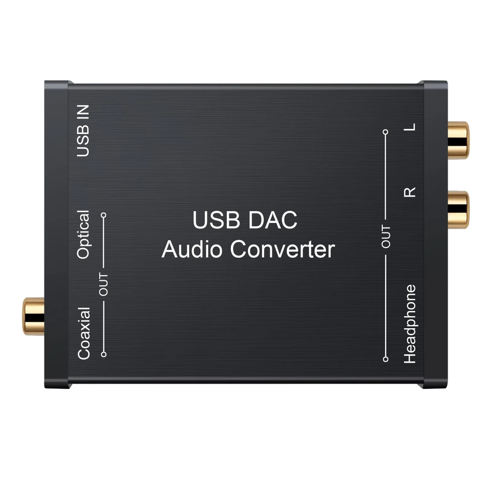 New USB DAC Audio Converter USB To Coaxial Optical 3.5mm R/L Headphone Adapter - Image 4 of 4