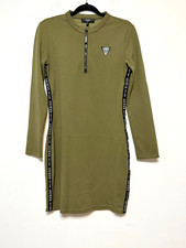 Y2K Guess Sporty Logo Bodycon Dress Women M Athleticcore Streetwear Minimalist