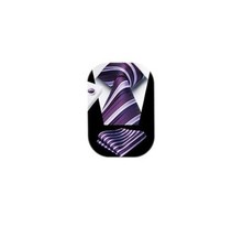 Mens Ties Stripe Tie and Pocket Square Set Classic Formal Woven A02-purple