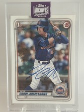 2025 Topps Archives Signature Series Pete Crow-Armstrong 1st Bowman Paper /4 SSP