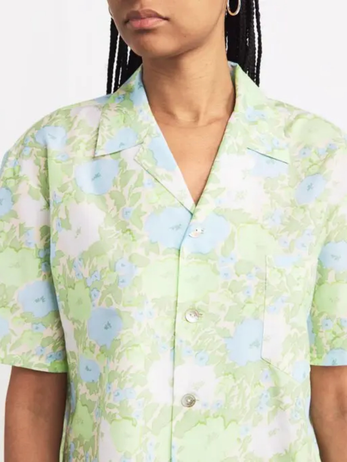 Olivia Von Halle Emeli Hester Floral Green Cotton-Silk Pyjamas. BNIB. RRP £475 image 2