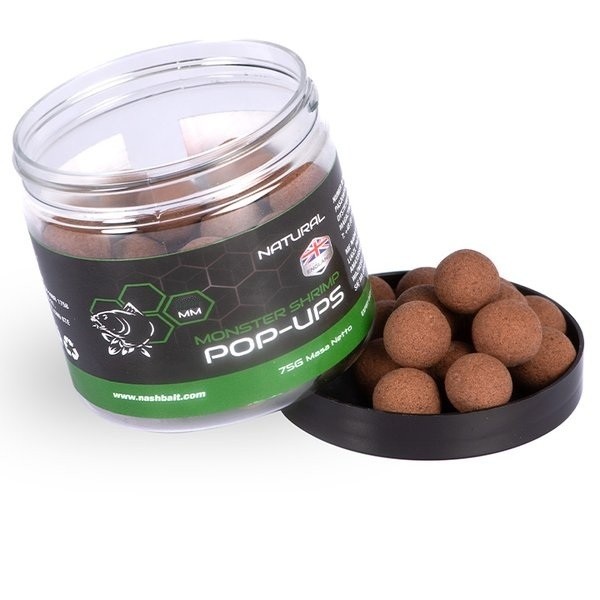 Натуральные бойлы для креветок Nash Monster Pop Ups 12мм - 20мм, 75г