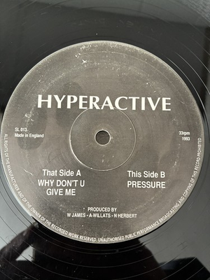 #ad #ad Hyperactive – Why Don’t U Give Me Pressure 12″ Awesome Records ‎– SL 013 GBP 60.00