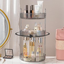 Rotating makeup storage rack, suitable for dressing tables
