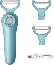 3-in-1 Electric Peeler: Automatic USB Rechargeable with 3 Blades for Fruits &...