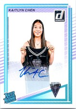 2025 Panini Donruss WNBA #90 Kaitlyn Chen, Valkeries RC Rated Rookie Auto 