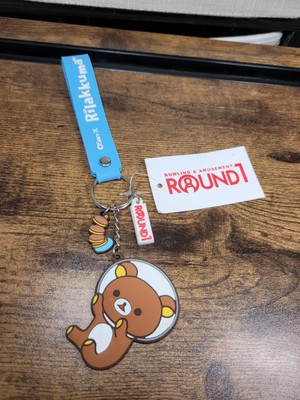 San-X Rilakkuma Round 1 Exclusive Space Astronaut Keychain Strap 