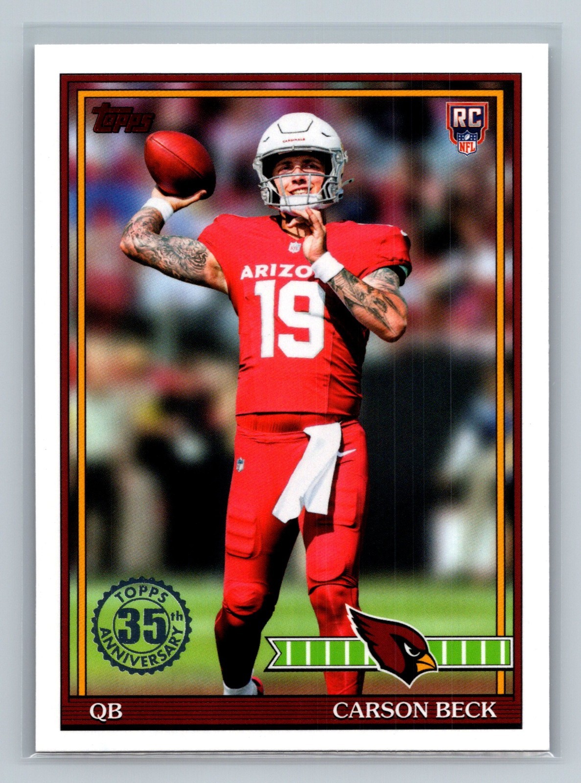 2026 Topps Flagship Carson Beck 1991 Topps Football Rookie RC Cardinals