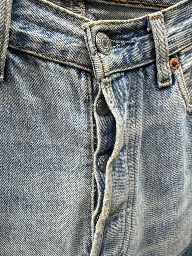 Levi's Patchwork Distressed Denim Jeans Medium Wa… - image 8