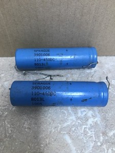 (Lot Of 2) Sprague 39D1006 110-450DC Capacitors 8013L