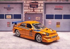 2003 Muscle Machines 164 Scale Import Tuner Orange 2001 Subaru Wrx T03-24