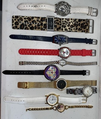 Lot of 10 women s watches In Various brands/styles/conditions, All Working