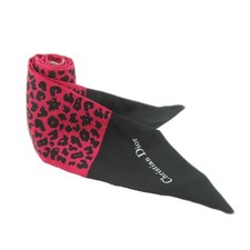 Foulard en soie rose léopard Christian Dior Mitzah - 41,3 x 2,4 po luxe