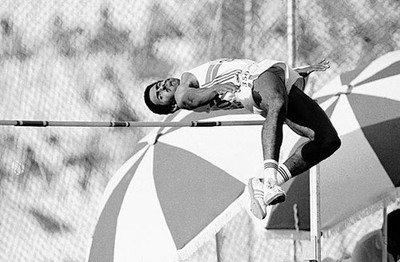 Daley Thompson of Great Britain competing in High Jump event of De- Old Photo