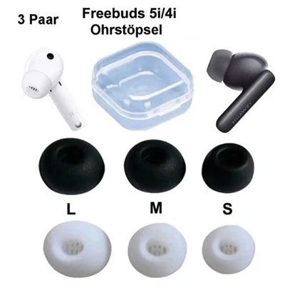 TOPETECH 3 Paar Ohrstöpsel für Huawei Freebuds 4i 5i Silikon Eartips