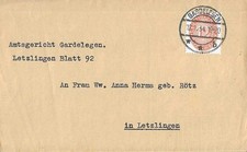 Los  vom  05.01  Heimatbeleg Gardelegen nach Letzlingen  1934