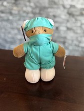 Dakin teddy bear surgeon 1980s 8  tall doctor scrubs