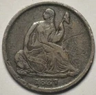 1837 Seated Liberty Half Dime No Stars Small Date — VF Condition 🔥 Original