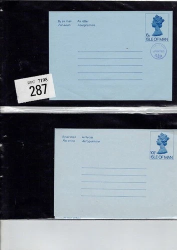 Isle of Man ,4 Air Letter Sheets unused ,6p,7p,6 1/2p and 7p ref (286)