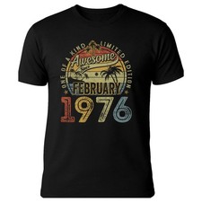 Vintage February 1976 Shirt - 50th Birthday Gift Men Women 50 Years Old Tee