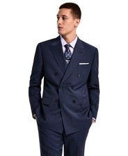 Brooks Brothers Mens fit Wool Suit Jacket Blazer 42 L Blue Striped