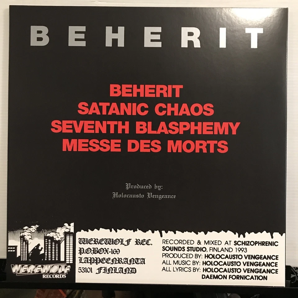 Beherit – Messe Des Morts EP 2023 Werewolf Records – EVIL-MDM [RED VINYL] - Image 3 of 4