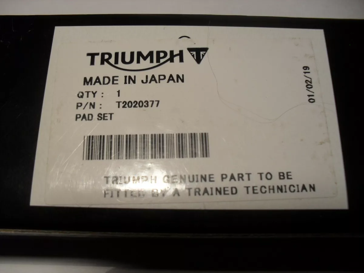 GENUINE TRIUMPH STREET TRIPLE TIGER 800 XC FRONT BRAKE PADS SET