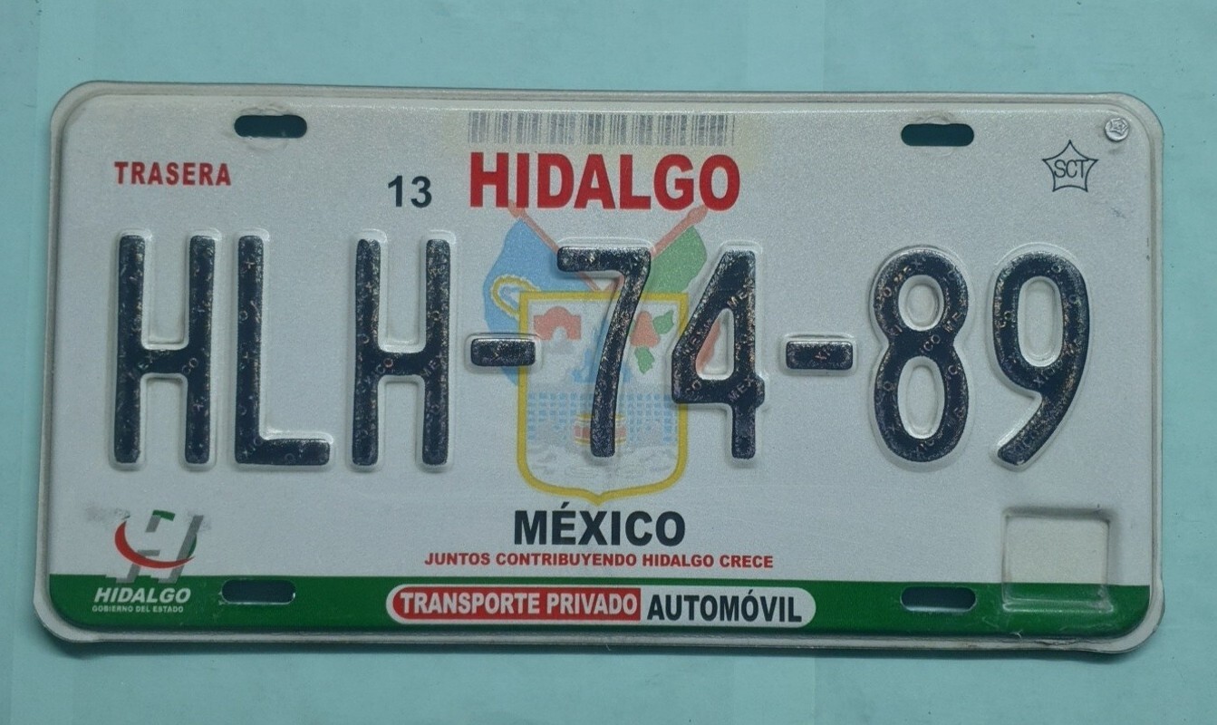 Hidalgo Mexico license plate eBay
