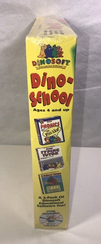 Dino-school Cd Rom A 3-pack Of Dinosoft Educational Software Fun! New Sealed - Picture 3 of 7