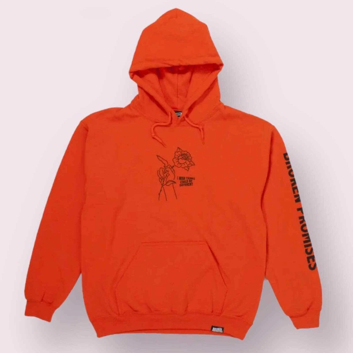 Broken Promises Could Be Different Orange Hoodie Sz S