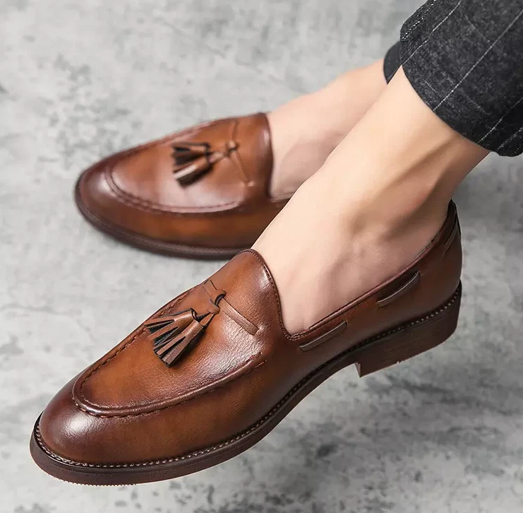 Mens online tassel slippers