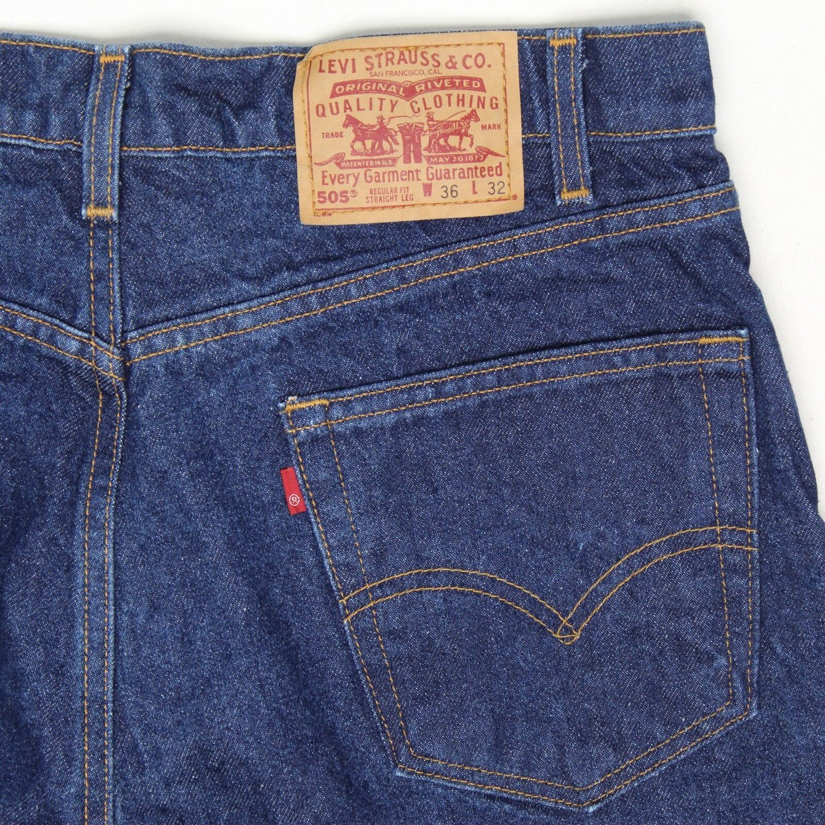 VTG 1990s Levis 505 Jeans Mens 36x32 Blue Denim Every Garment
