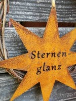 Edelrost Stern Sternenglanz, Zum HäNgen Advent Figur Dekoration Metall Winter