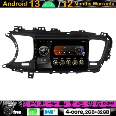 9''Android 13 Head Unit Radio Carplay GPS SAT Navi DAB BT for KIA Optima K5 13-15
