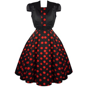 hearts and roses polka dot dress