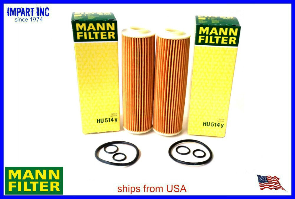 Mercedes C250 SLK250 MANN Oil Filter Kit  HU514y Qnt (2) Filters