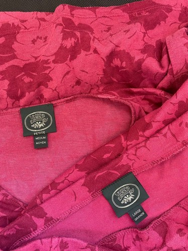 Laura Ashley Suit Raspberry Pink Jersey Long Sleeve Top in Med & Skirt Large - Picture 8 of 9