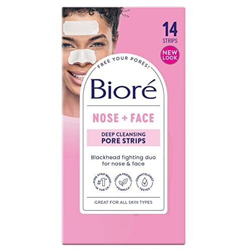 Biore Deep Cleansing Blackhead Remover Nose Strips and Face Pore Strips Combo, - Picture 1 of 5