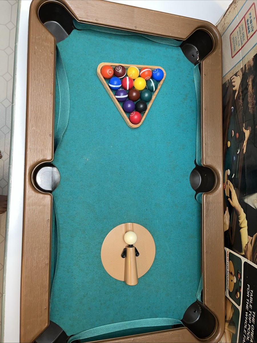 Vintage Milton Bradley Pivot Pool Table Top Game 1972 With Original Box